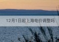 12月1日起上海电价调整吗(上海电价调整2022)