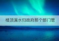 楼顶漏水归政府那个部门管(居民楼楼顶漏水归谁管)