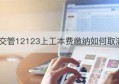 交管12123上工本费缴纳如何取消(取消财政票据工本费)