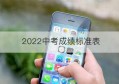 2022中考成绩标准表