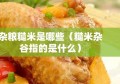 杂粮糙米是哪些（糙米杂谷指的是什么）