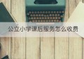 公立小学课后服务怎么收费(小学课后服务收费公示表)