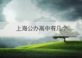 上海公办高中有几个(上海公办高中和民办高中)