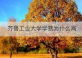 齐鲁工业大学学费为什么高(齐鲁工业大学学习平台)