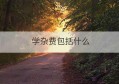 学杂费包括什么(初中生学杂费包括什么)