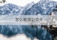 怎么解绑公交卡(公交卡充值app下载)