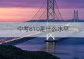 中考610是什么水平(中考610分难吗)