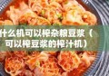 什么机可以榨杂粮豆浆（可以榨豆浆的榨汁机）