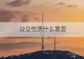 公立性质什么意思(国家公立医院国考是什么意思)