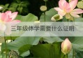 三年级休学需要什么证明(小学三年级休学一年要降级吗)