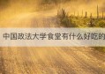 中国政法大学食堂有什么好吃的(中国政法大学有什么专业)