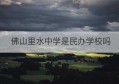 佛山里水中学是民办学校吗(佛山里水中学属于几线学校)