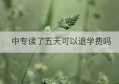 中专读了五天可以退学费吗(中专可以考本科吗)