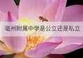 亳州附属中学是公立还是私立