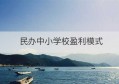 民办中小学校盈利模式(民办中小学校党组织关系不在县及以上教育工委问题整改)