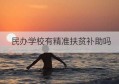 民办学校有精准扶贫补助吗