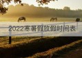 2022寒暑假放假时间表(2022年寒暑假)