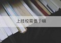 上技校需要干嘛(上技校需要干嘛工作)