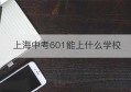 上海中考601能上什么学校(上海中考学校排名)