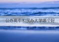 公办高中和民办大学哪个好(公办高中以民办招生违法吗)