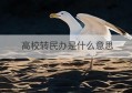 高校转民办是什么意思(高校专项计划招生是什么意思)