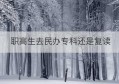 职高生去民办专科还是复读(职高生去民办专科还是复读学校好)