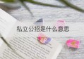 私立公招是什么意思(私立学校公招什么意思)