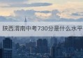 陕西渭南中考730分是什么水平(渭南中考730)